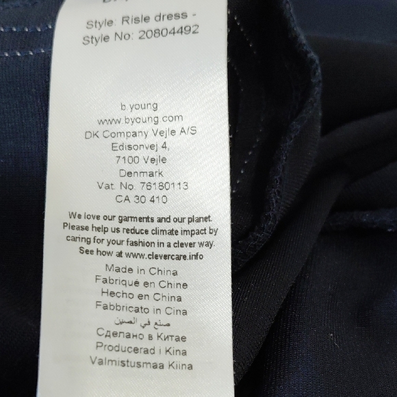 Navy Short-Sleeve Midi Dress with Contrast Trim - Picture 5 of 6